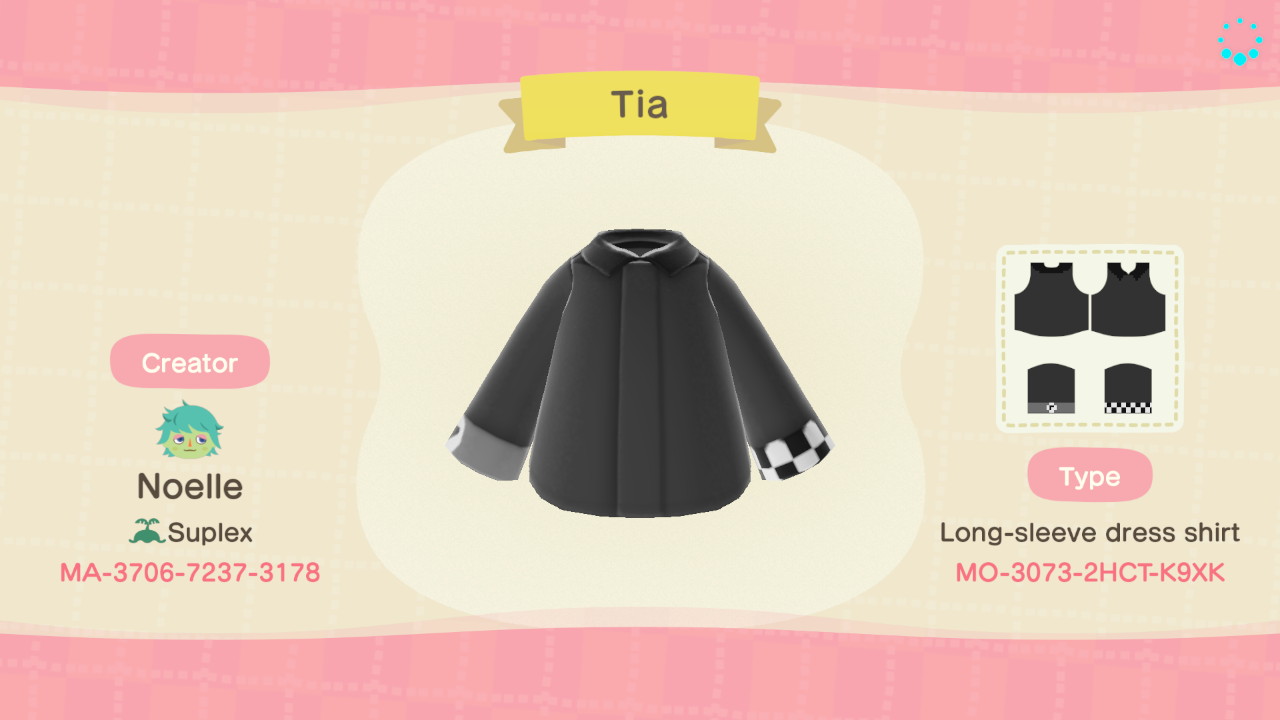 Tia's shirt in Animal Crossing